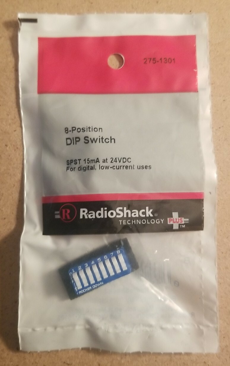 NEW! RadioShack SPST 8-Position DIP Switch 275-1301 2751301 *FREE SHIPPING*