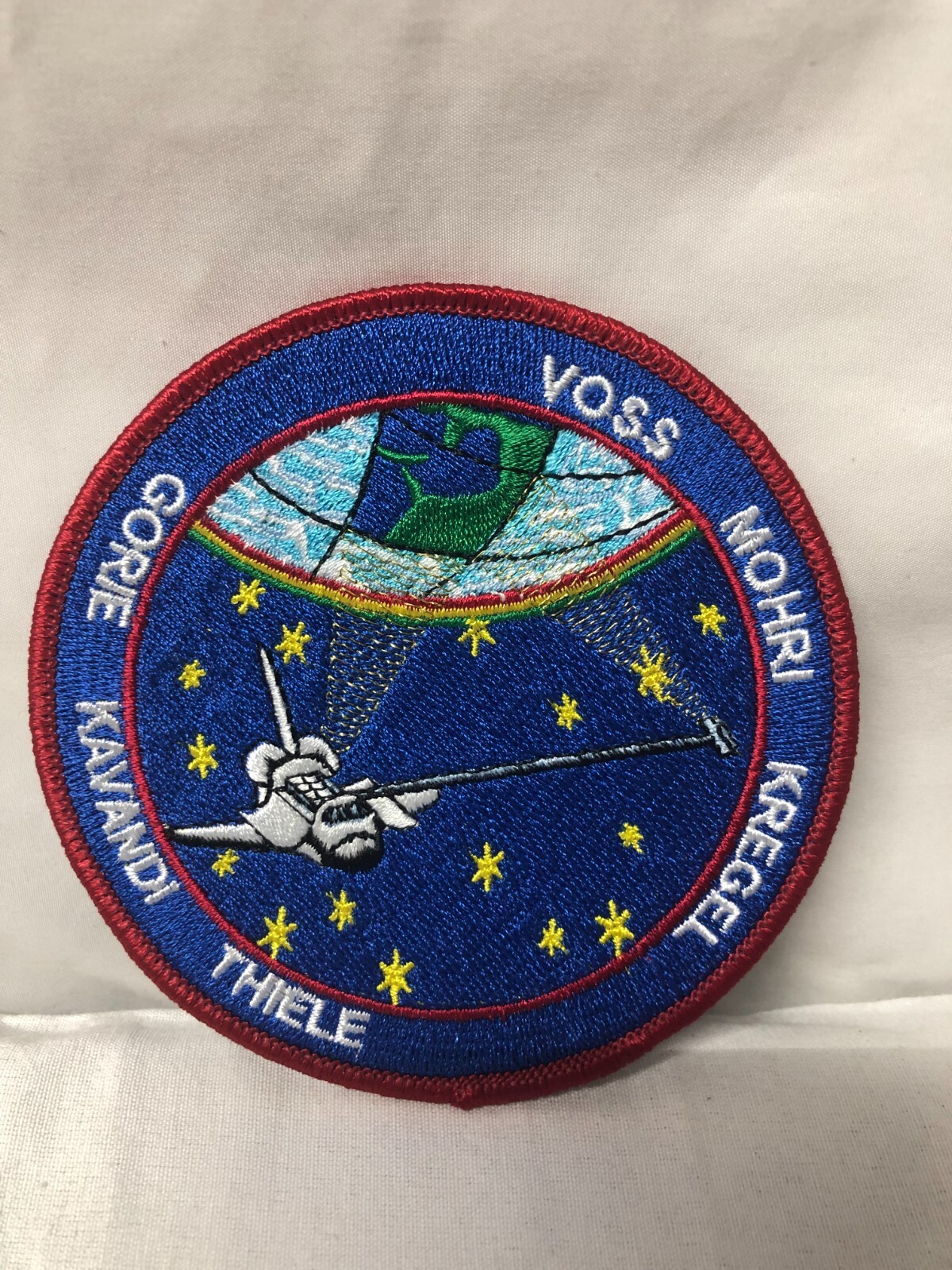 PATCH NASA SPACE SHUTTLE STS-99 VOSS MOHRI KREGEL & GORIE KAVANDI THIELE