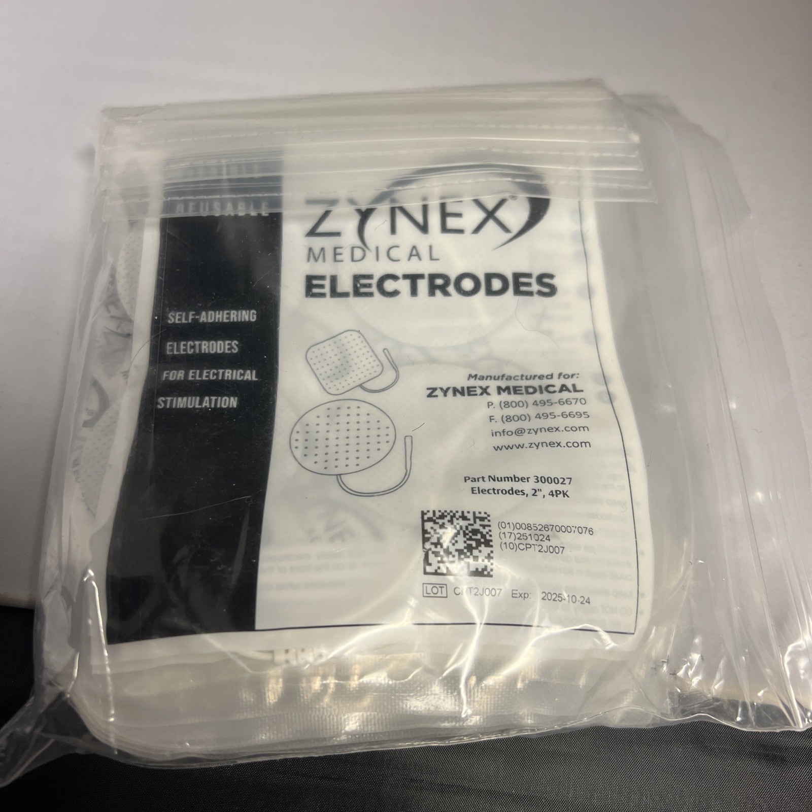 Zynex Medical Electrodes 2-inch Round, 10-Pack, Part #300027