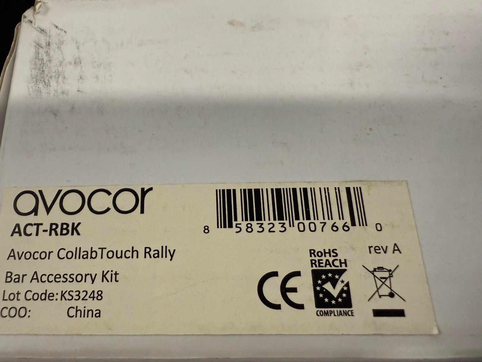 Avocor COLLABTOUCH ACCESSORY KIT Rally Bar Accessory Kit ACT-RBK NEW IN BOX