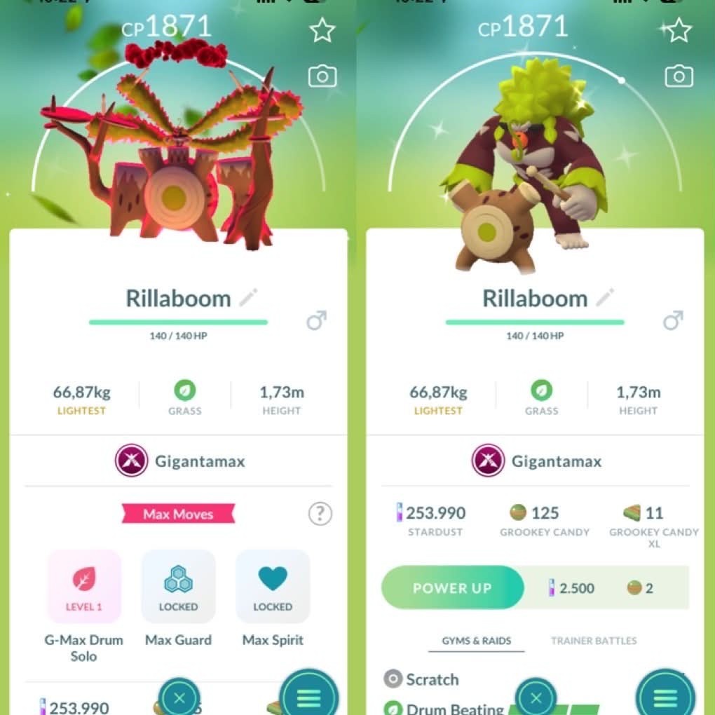 Pokémon Go - Shiny Rillaboom Gigantamax - Mini PTC or Trade 20K Stardust