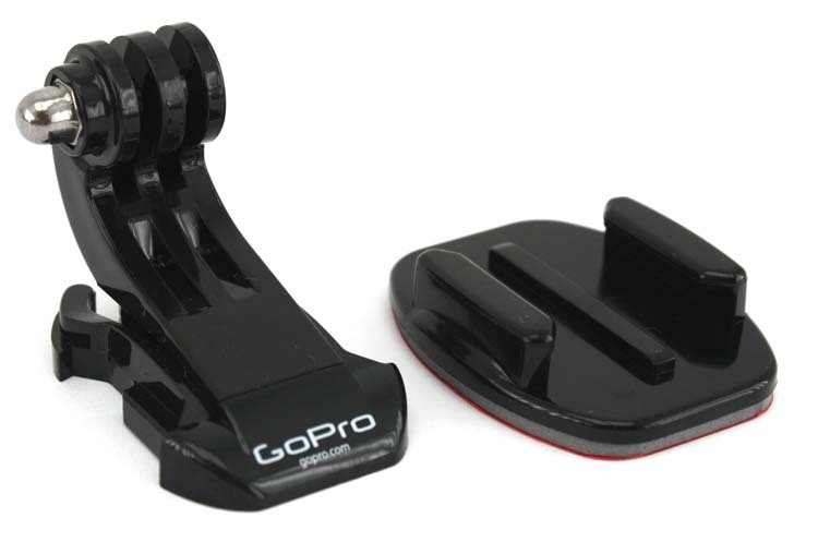 1 GENUINE GoPro Vertical Surface J-Hook Buckle Mount and flat sticky mount
