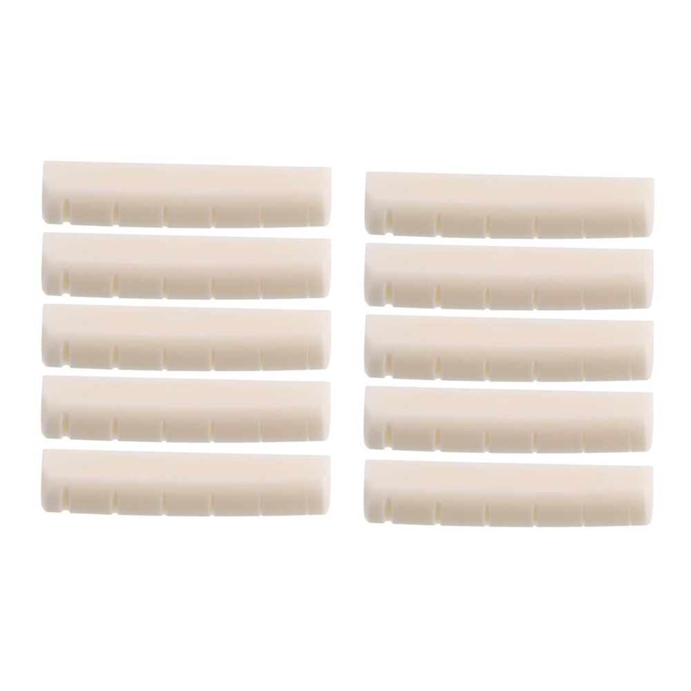 10pcs Slotted Bone Nut for YAMAHA LL / A Series Acoustic Guitar 44x5x9mm