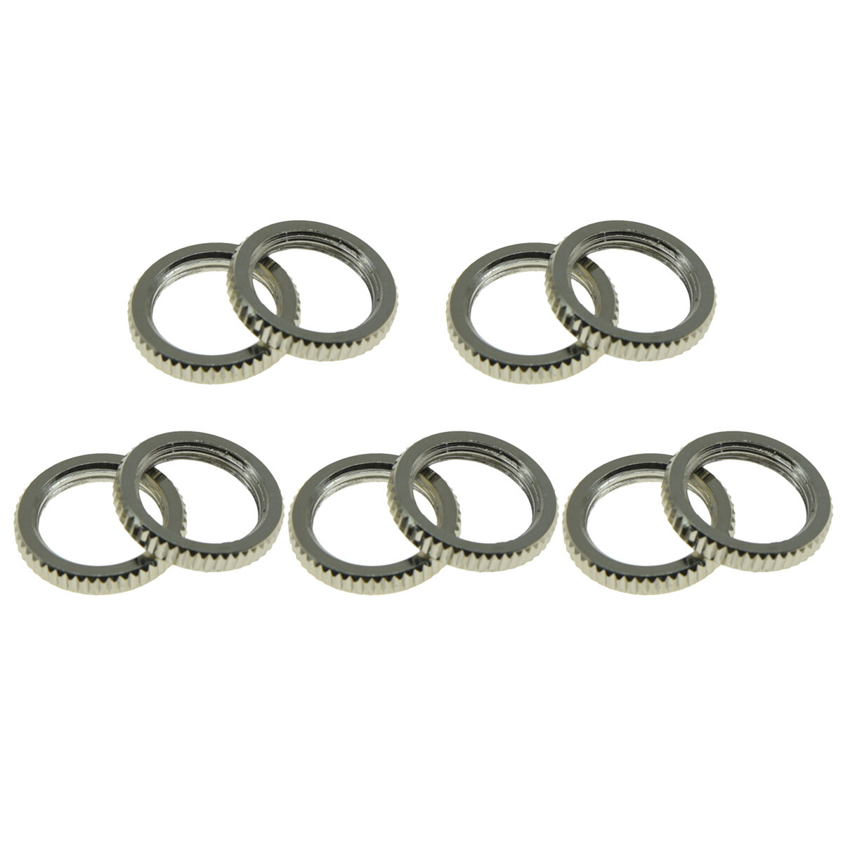 NI 10x Imperial 15/32" Fine Knurled Guitar Toggle Switch Nut For Gibson Les Paul