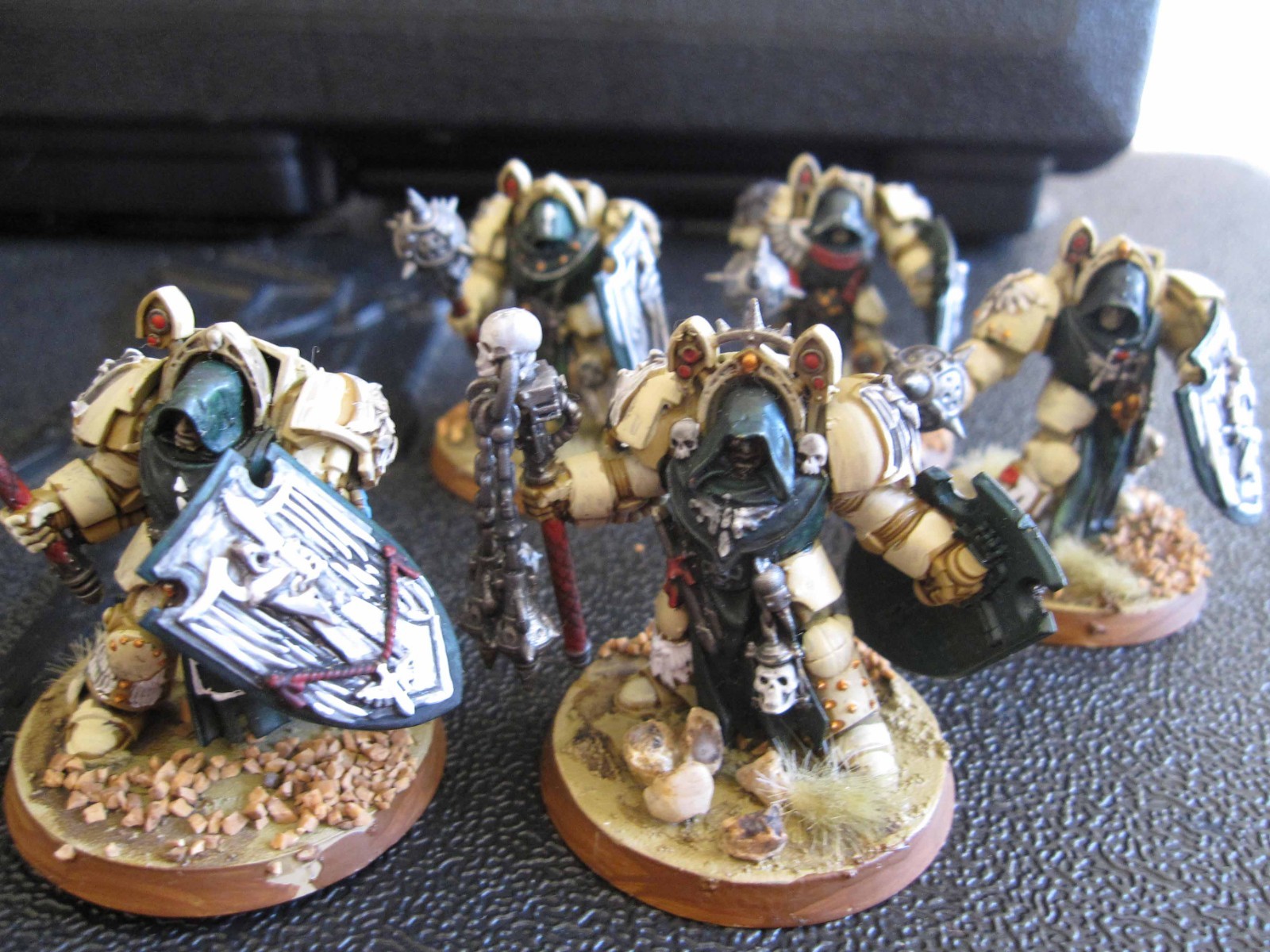 40K Space Marines Dark Angels Deathwing Knights squad plastic OOP painted