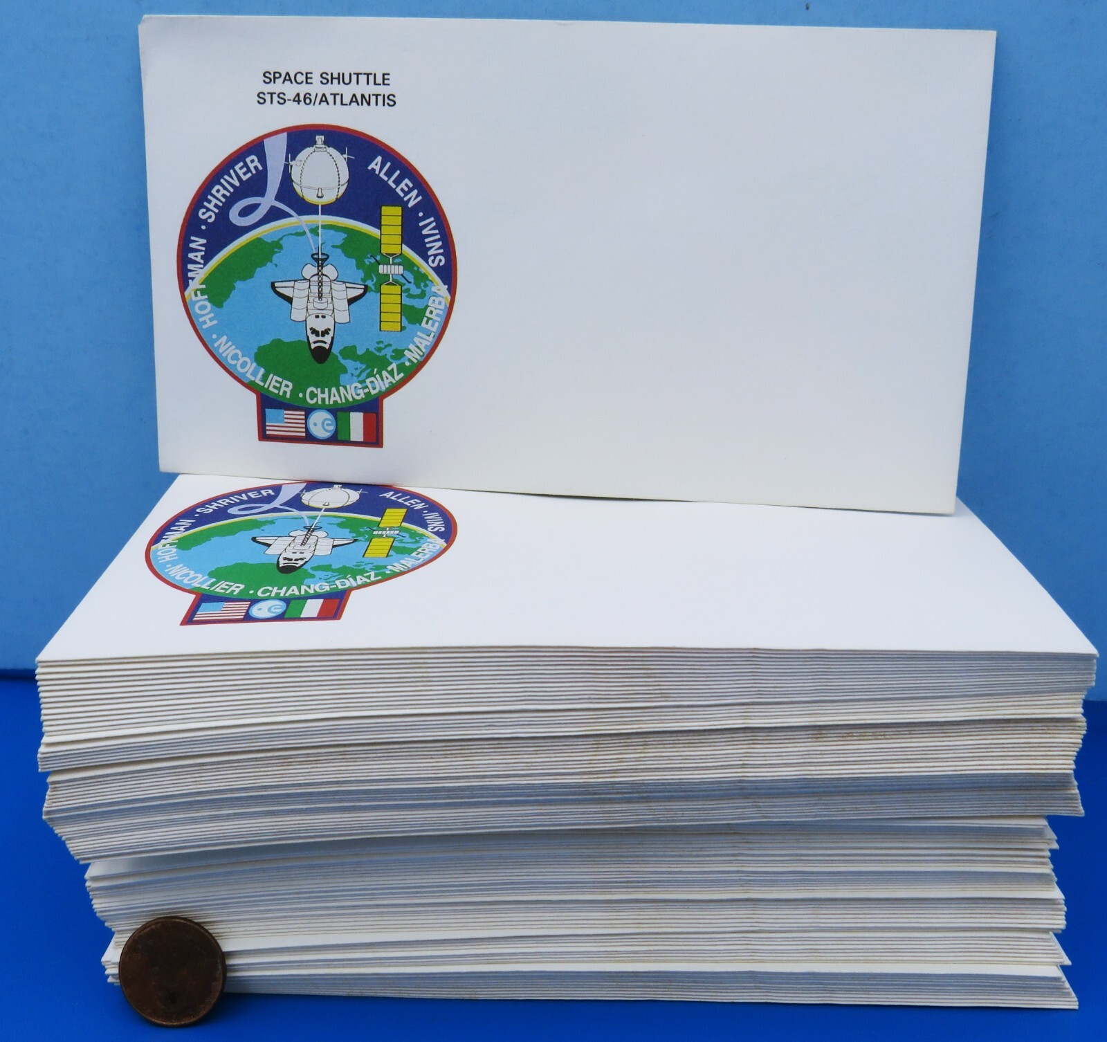 UNUSED - NASA Envelope Postal Cover LOT of 100 vtg Space Shuttle ATLANTIS STS-46
