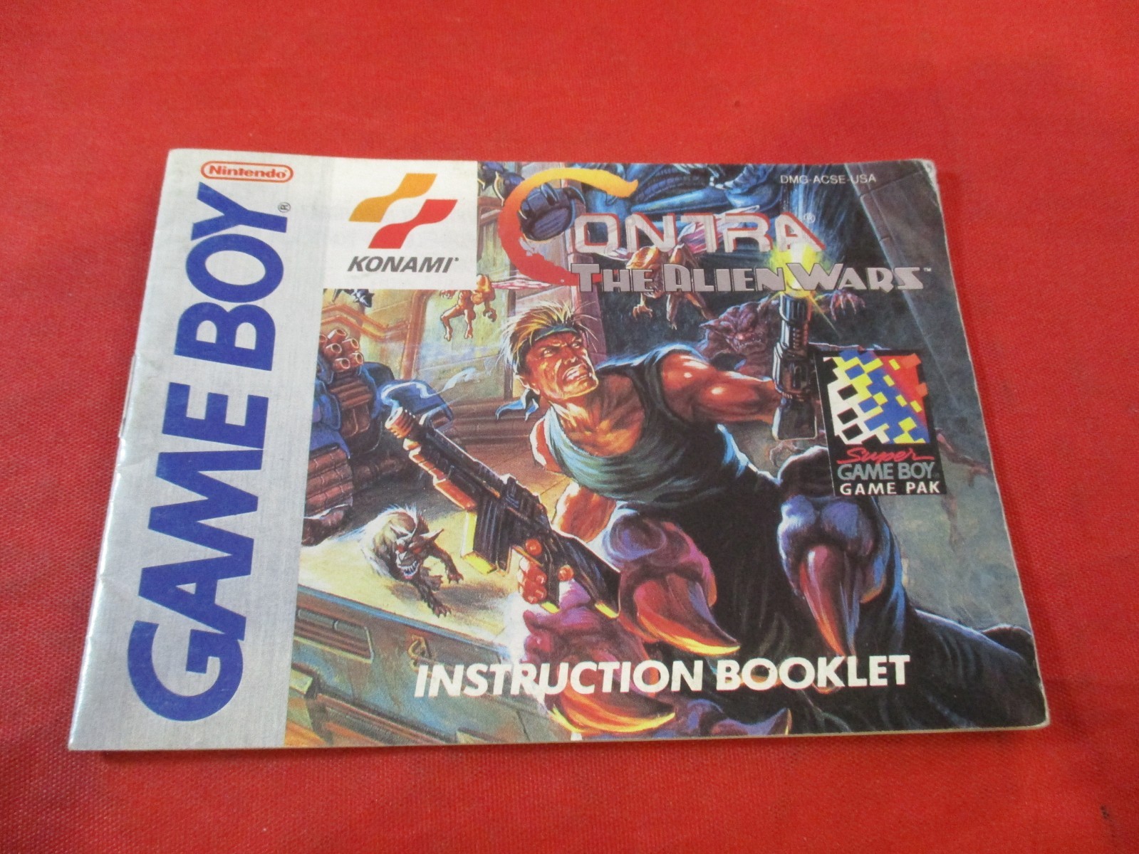 Contra The Alien Wars Nintendo Game Boy Instruction Manual Booklet ONLY