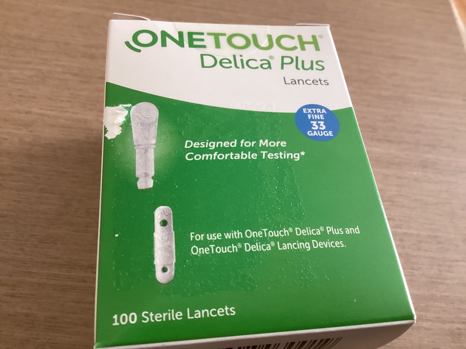 One Touch Delica Plus Lancets 100 Fine 30G+One Touch Verio Test Strip New in Box