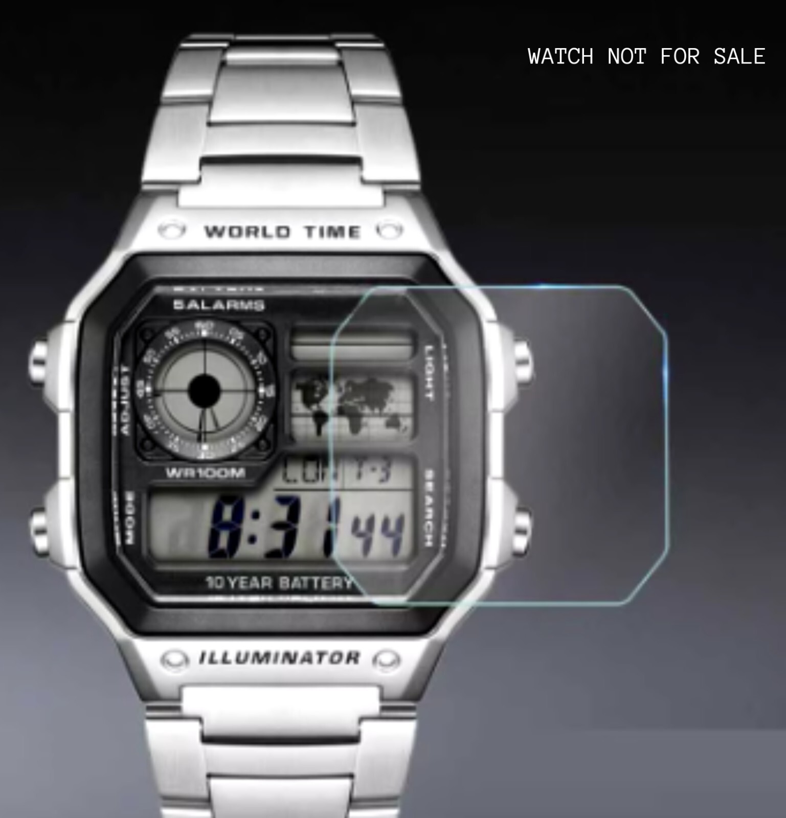 Screen Protector Cover Film for Casio AE-1200 Series 1 or 2 Pieces - NO WATCH