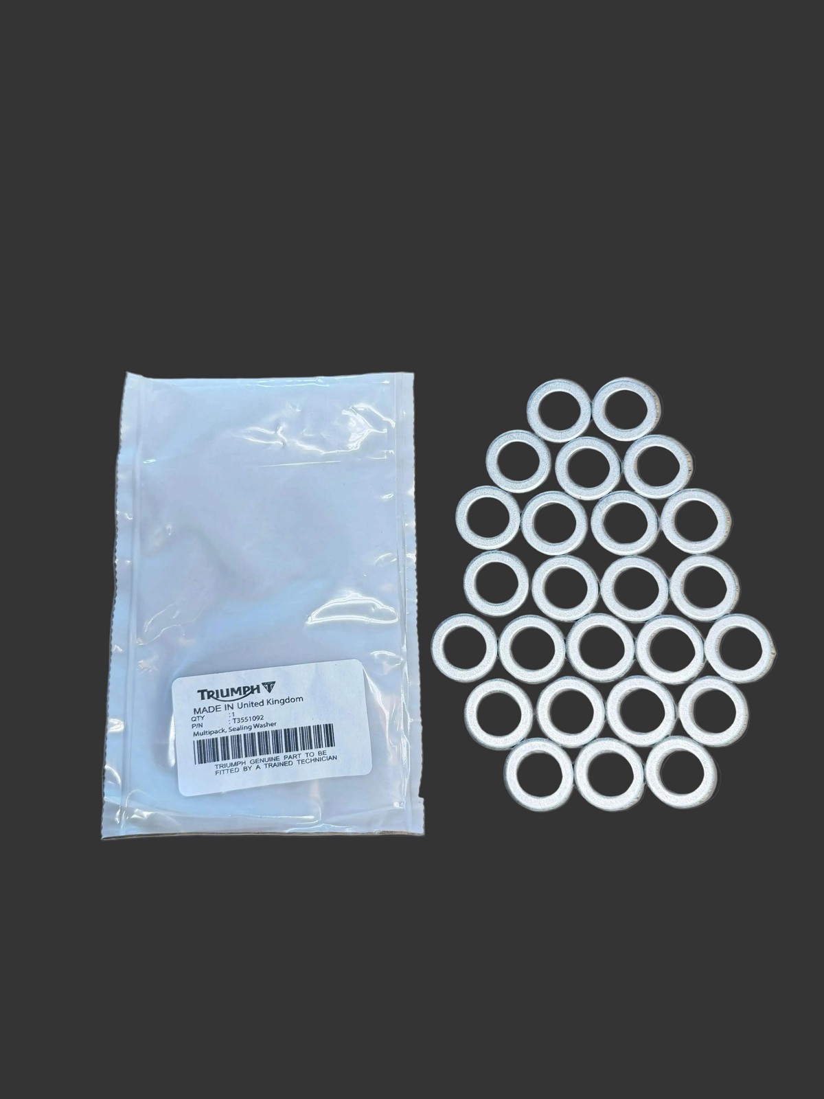 Triumph Crush Washer for Oil Drain Bolt - Pack of 25 - T3551092