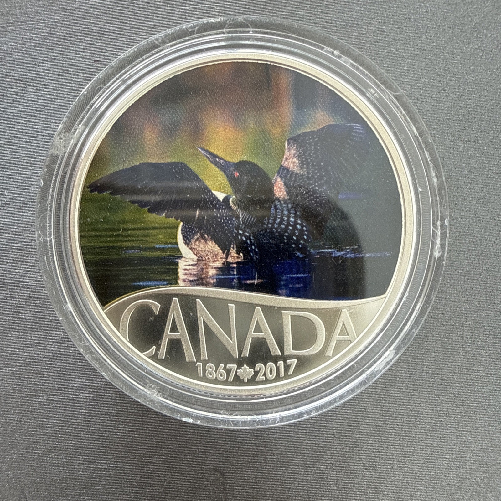 2017 CANADIAN $10 CANADA'S 150TH COMMON LOON FINE SILVER COIN WITH COA