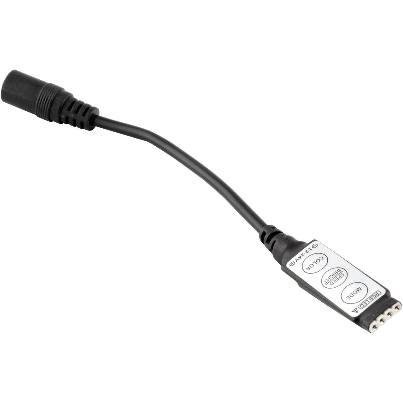 Low-profile Inline Controller for RGB LED Strip Light, Black