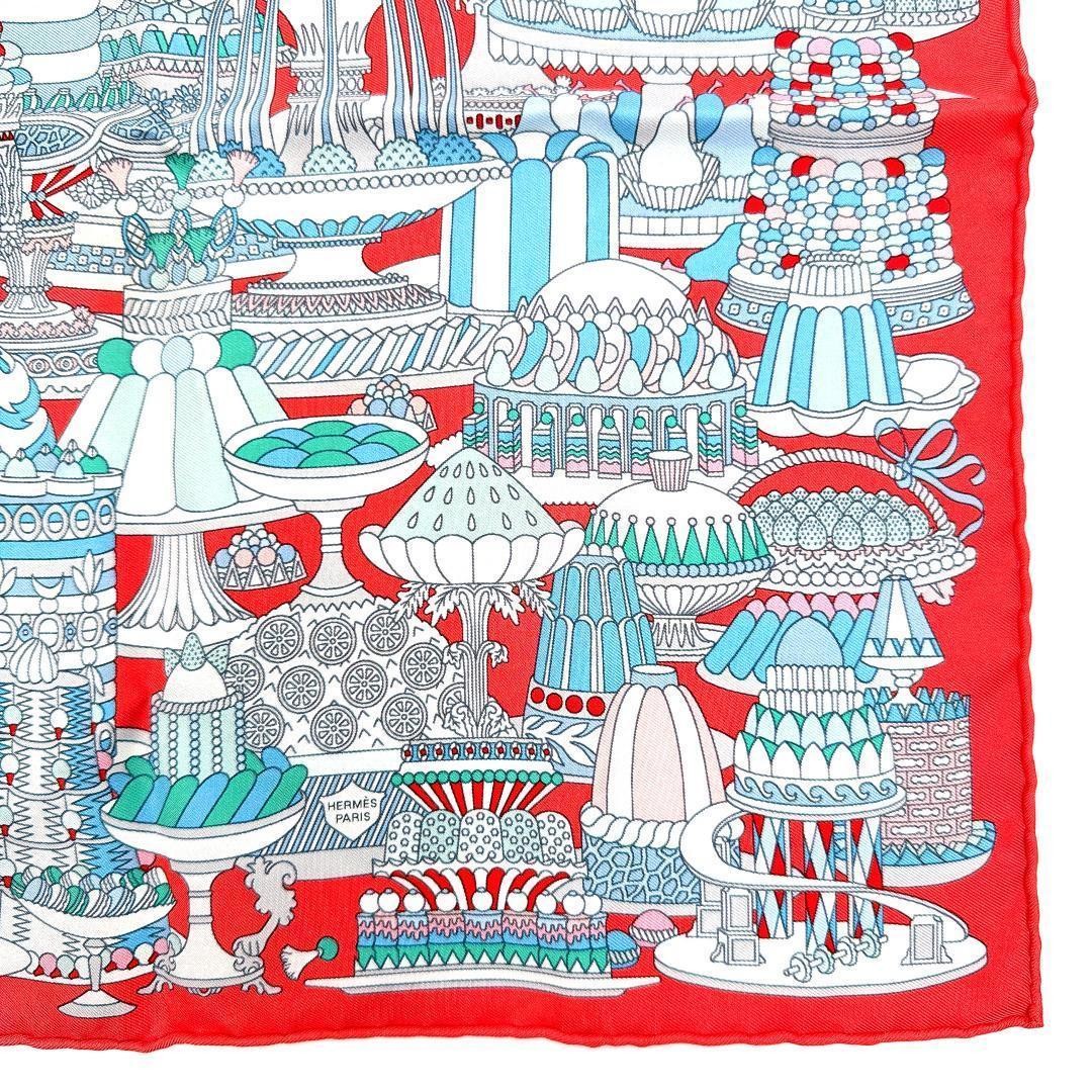 Extreme Hermes Carre 45 Patisserie Française Scarf Silk