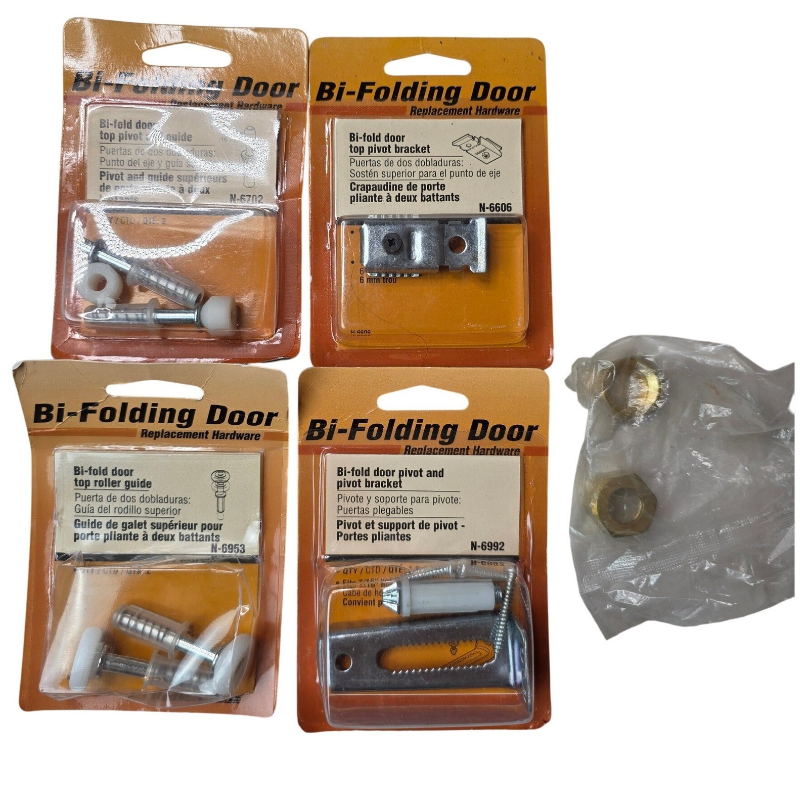 Prime-Line Bi-Folding Door Hardware Lot N-6702 N-6606 N-6953 N-6992 New C2