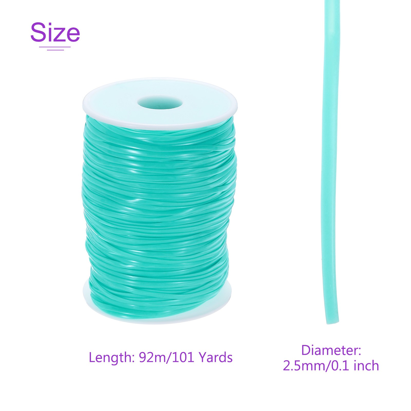 Lanyard String Plastic Lacing Cord String 2.5mm Mint Green Gimp Weaving Kit,92m