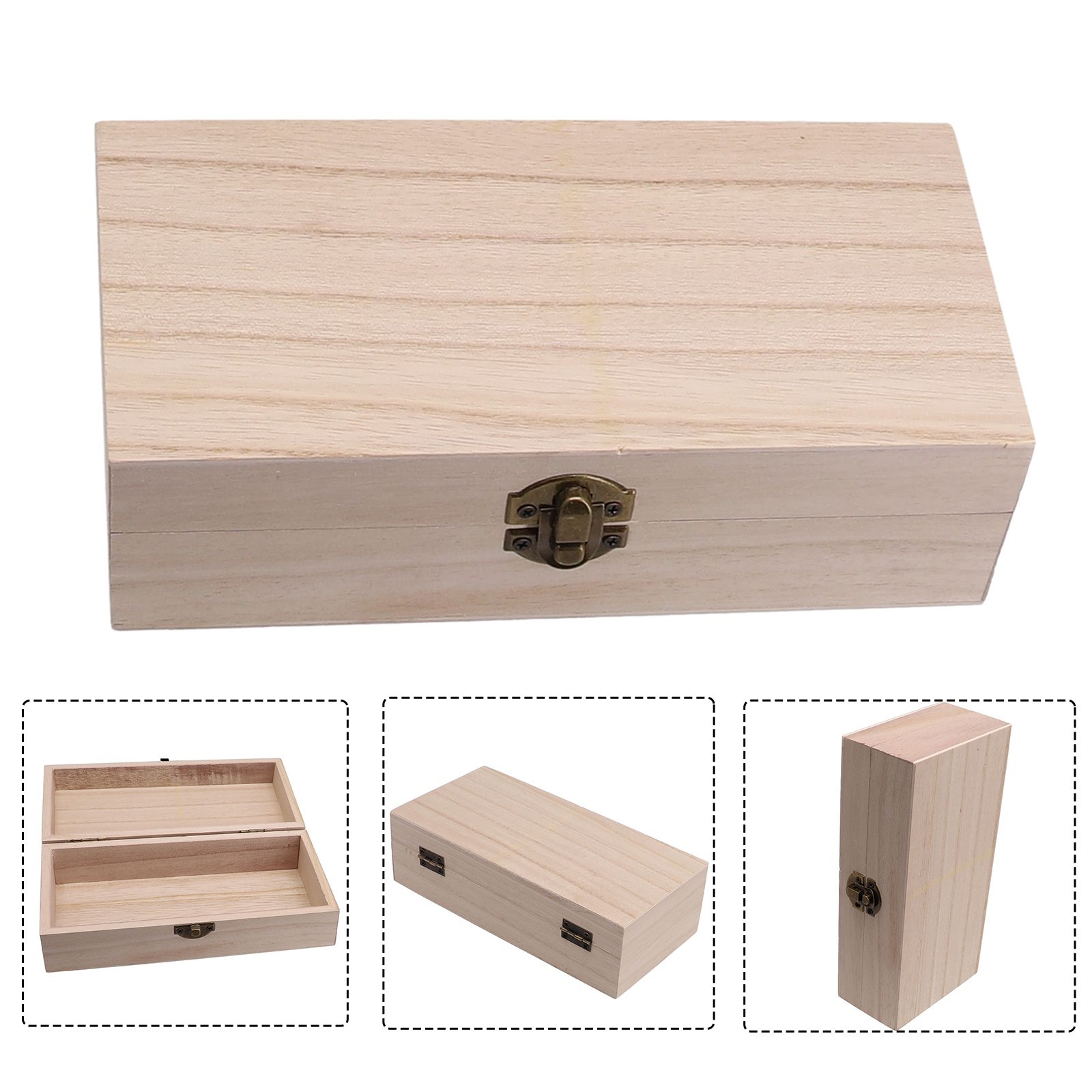 Exquisite Wooden Storage Box with Natural Color and Personalized Staining