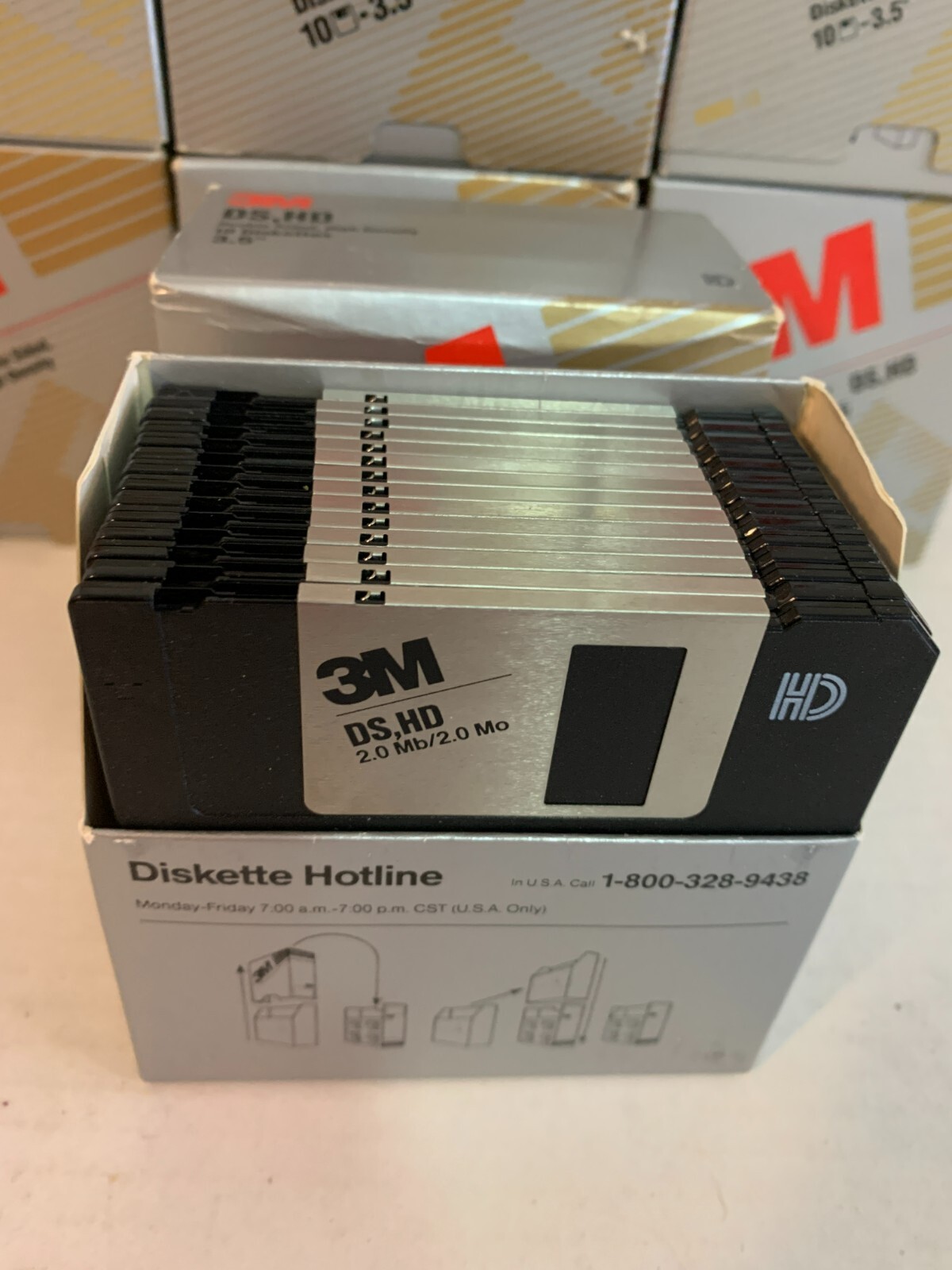 12 Boxes Of Unused 3M 3.5” Disks In Open Boxes