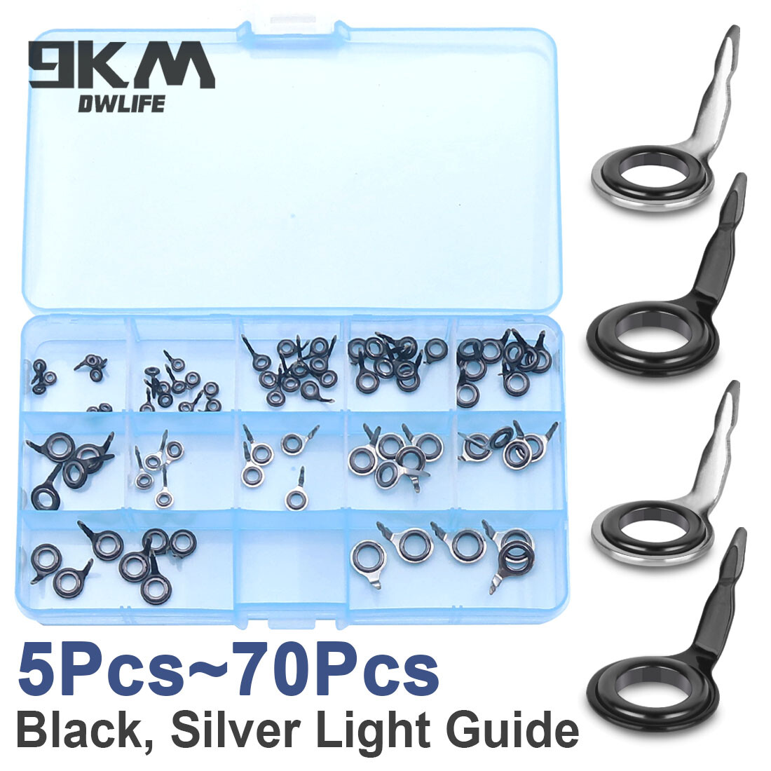 9KM Single Foot Running Guides Micro Repair Kit for Fly Rod and Light-spinning