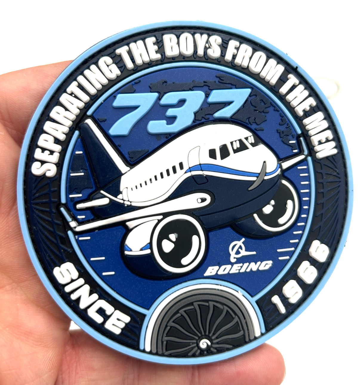 BOEING 737 -SEPARATING THE BOYS FROM THE MEN- HIGH QUALITY PVC PATCH