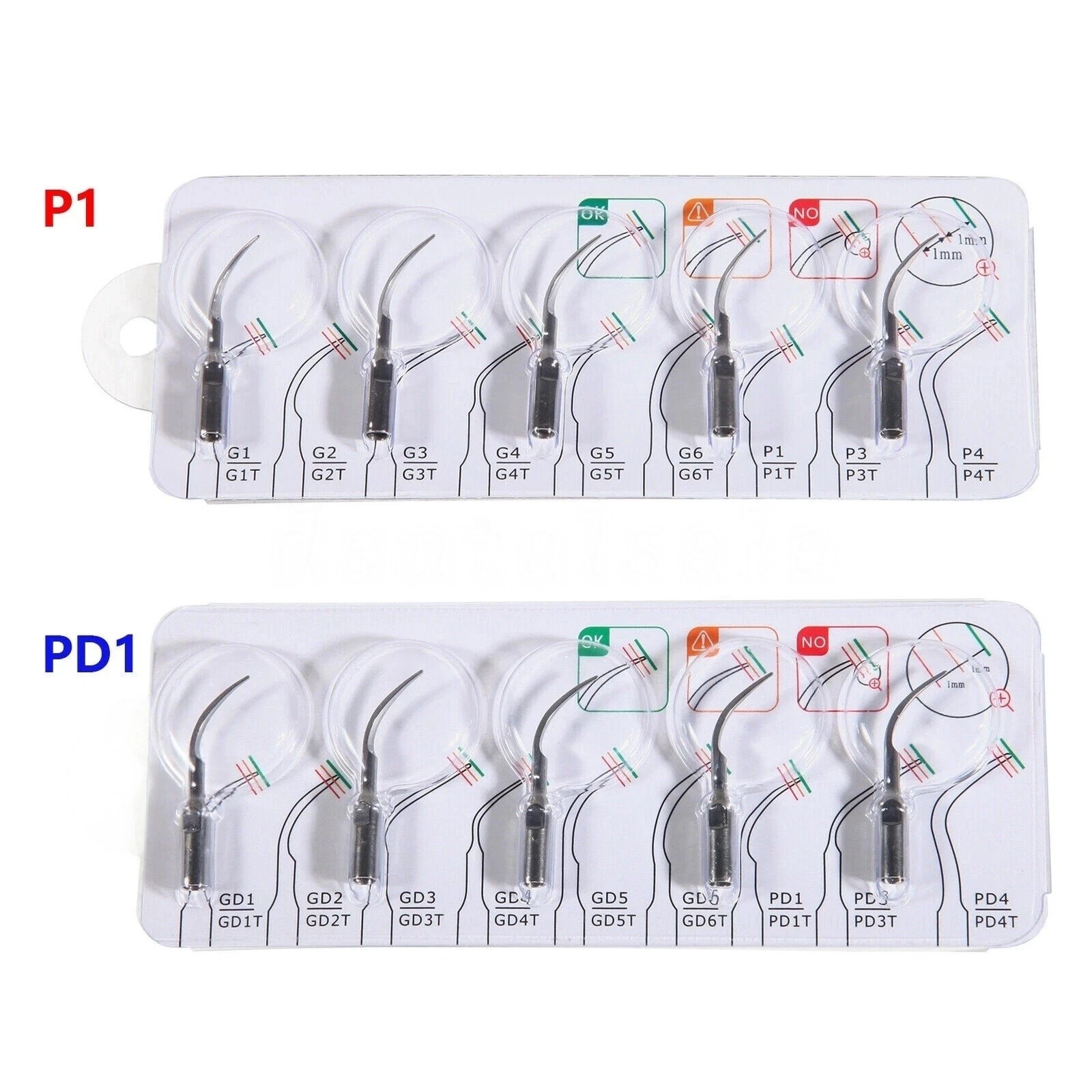 Dental Ultrasonic Piezo Scaler Tips P1 / PD1 Fit Woodpecker EMS / DTE SATELEC
