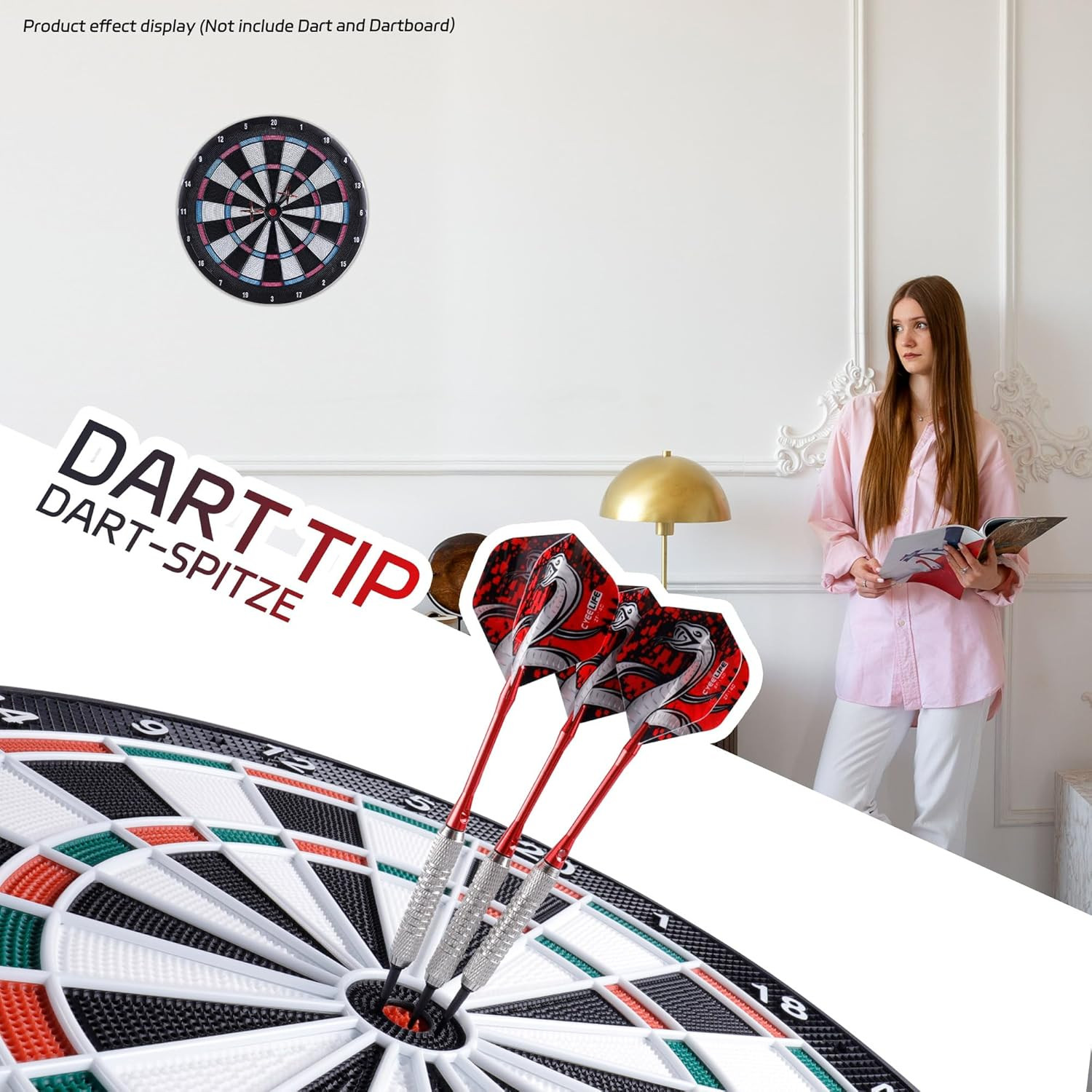 2BA Thread Plastic Tip Dart Points 1000 Pack,Darts Soft Tip,Soft Dart Tips Set,