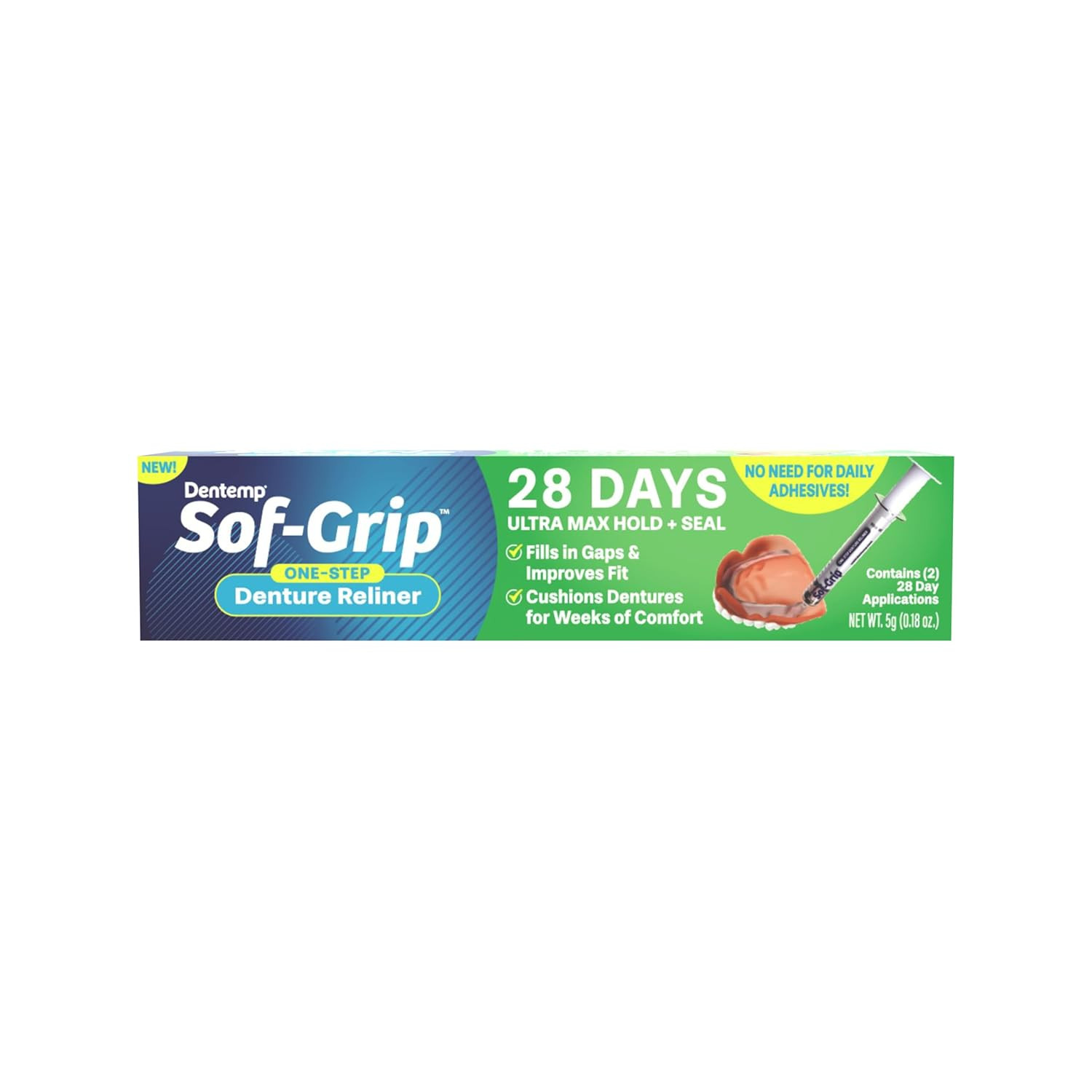 Dentemp Sof-Grip 1-Step Denture Care - 5G (1 Pack)