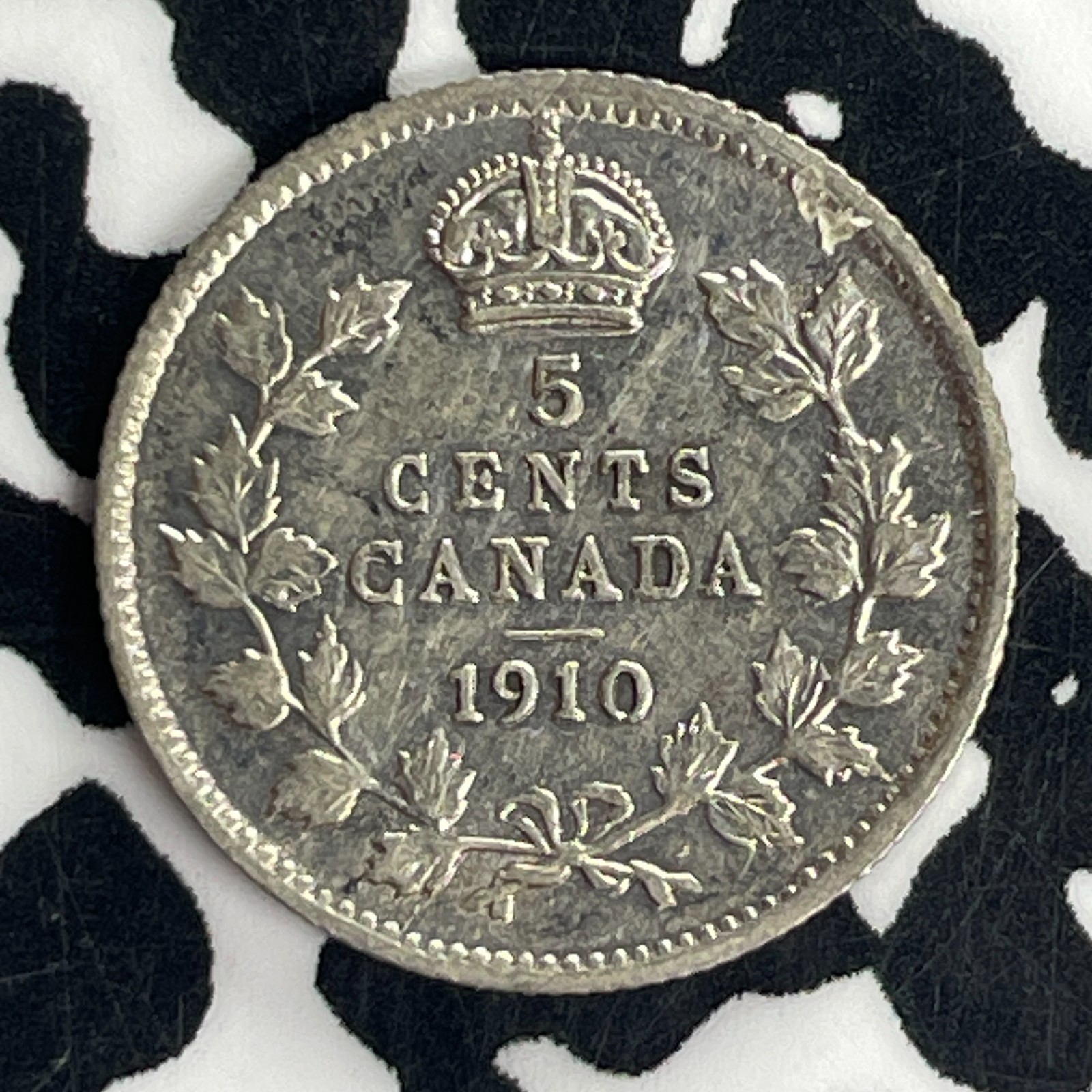 1910 Canada 5 Cents Lot#T8453 Silver! Nice!