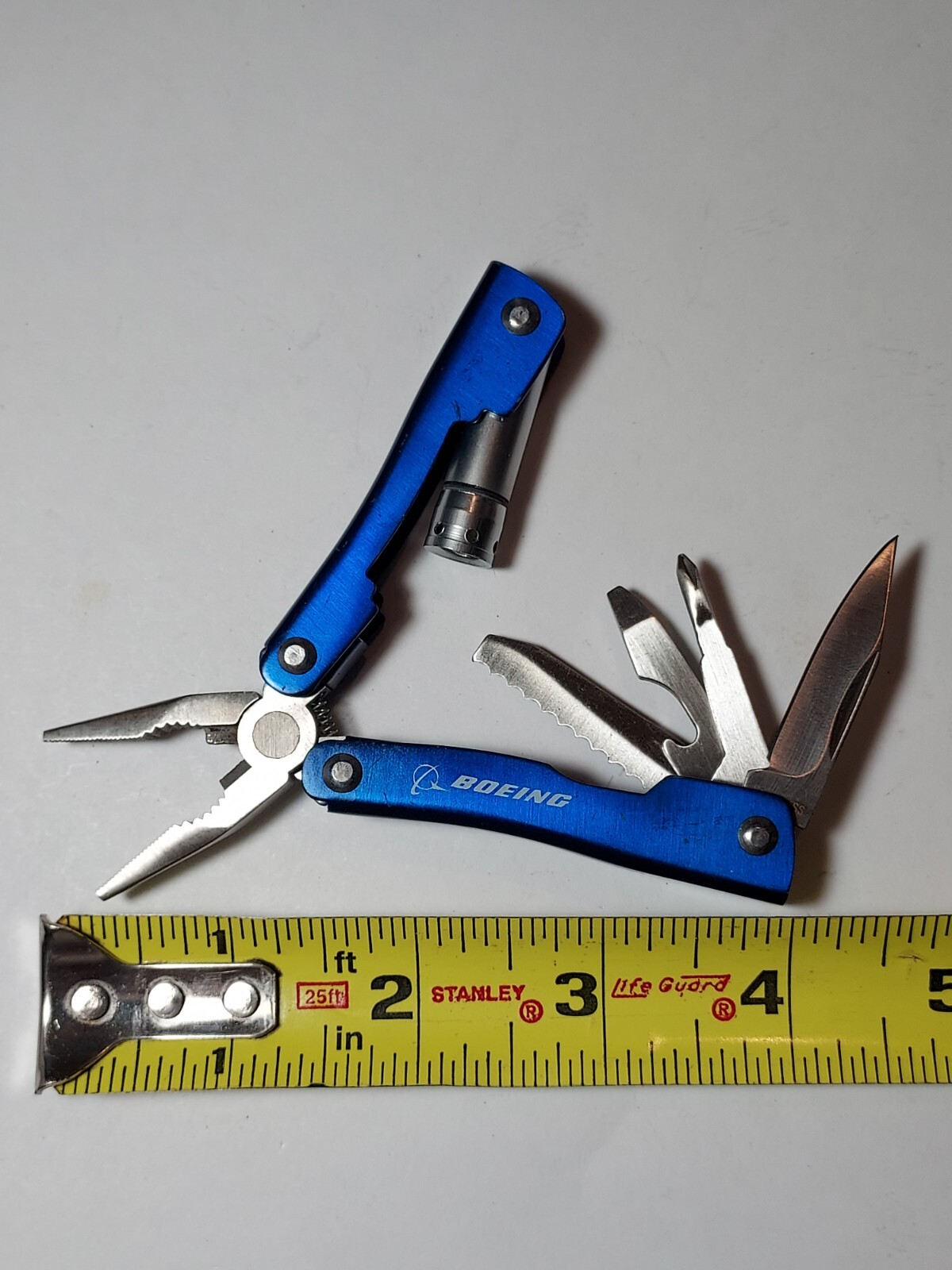 Blue Metal Handles Multi Tool printed Boeing