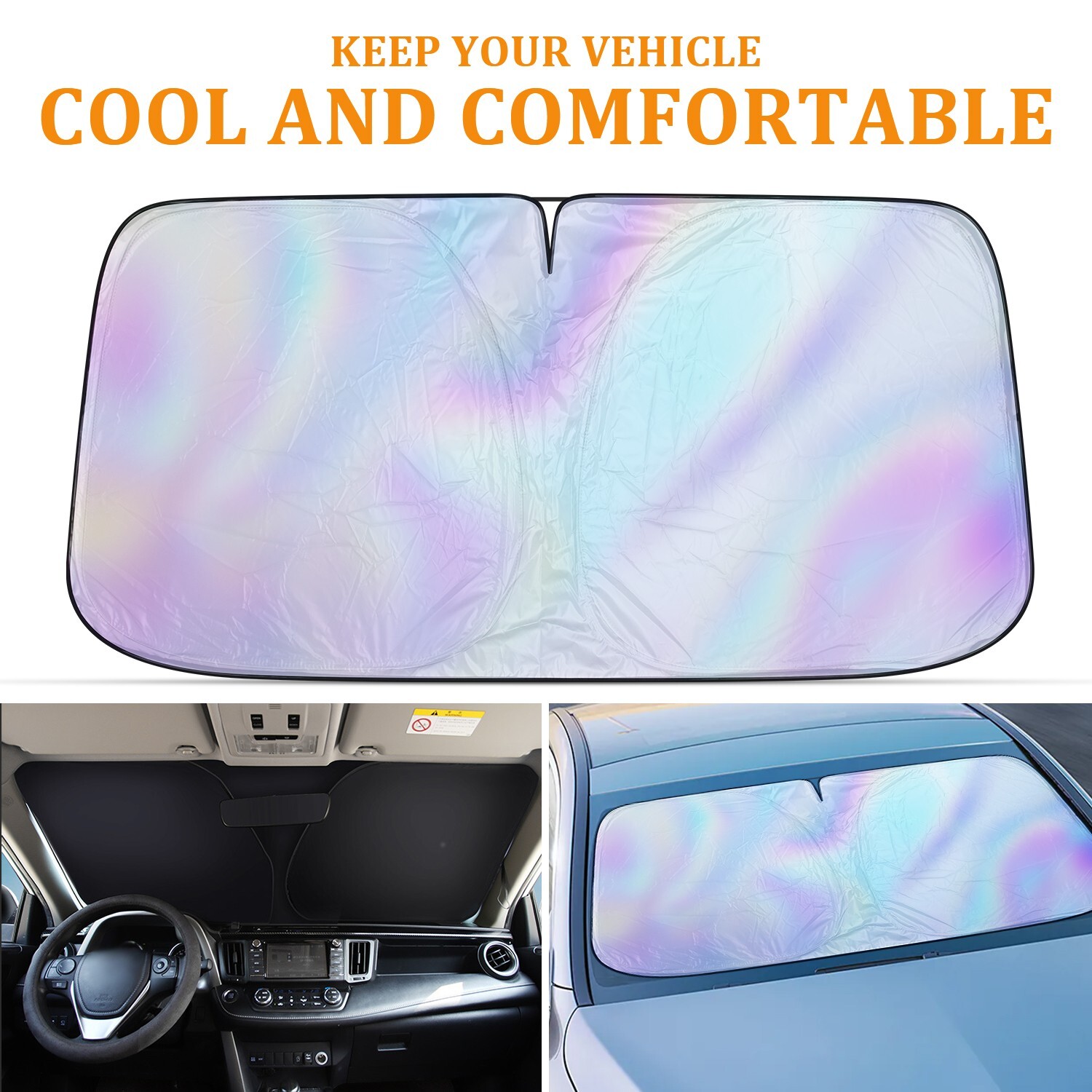 Fit Toyota Car Windshield Front Window Sun Shade Cover Visor UV Block Protector