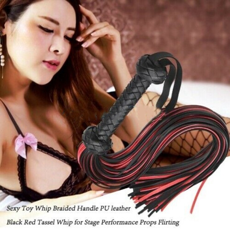 25" Long Flogger Whip  Queen Tassel Riding Crop Firlt Couples Fun Toy
