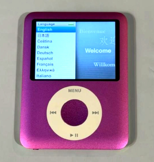 iPod Nano 3rd Generation 8GB PINK with Silver Back- Excellent Perfection