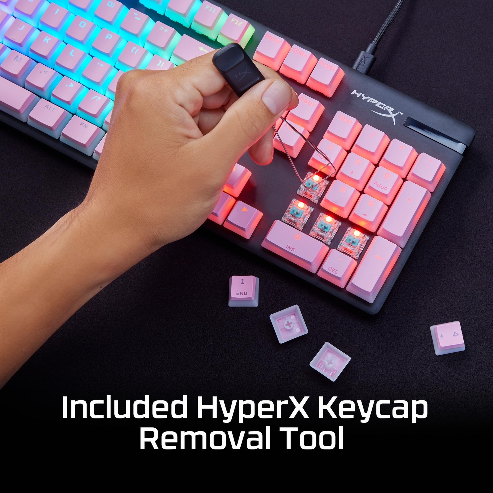 HyperX Pudding Keycaps 2 - Full Key Set - PBT - 112 Keys -White