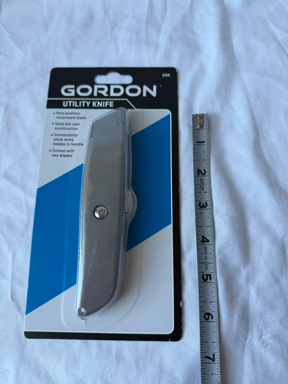 GORDON Utility Knife Retractable 9 Position Die Cast Handle New