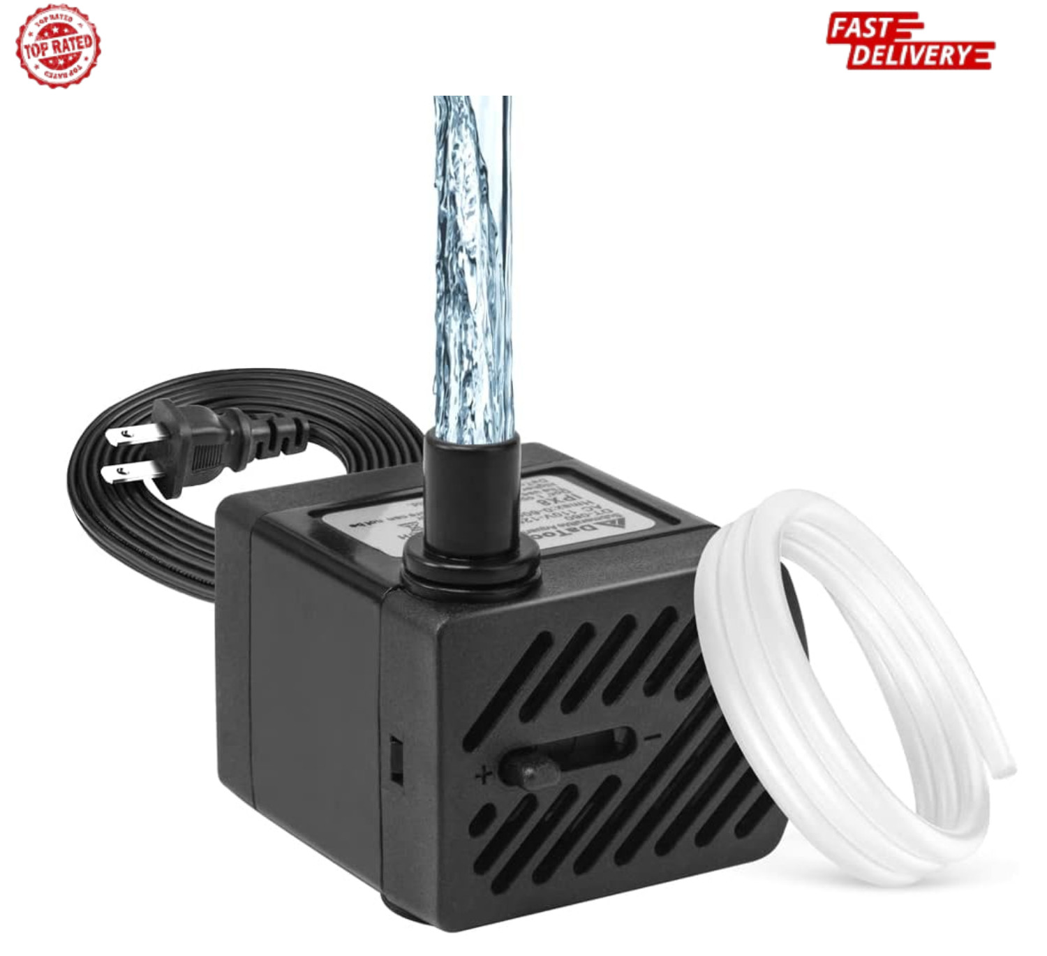 50GPH 3W Small Submersible Water Pump Mini Fountain Pump Ultra Quiet for Aquariu