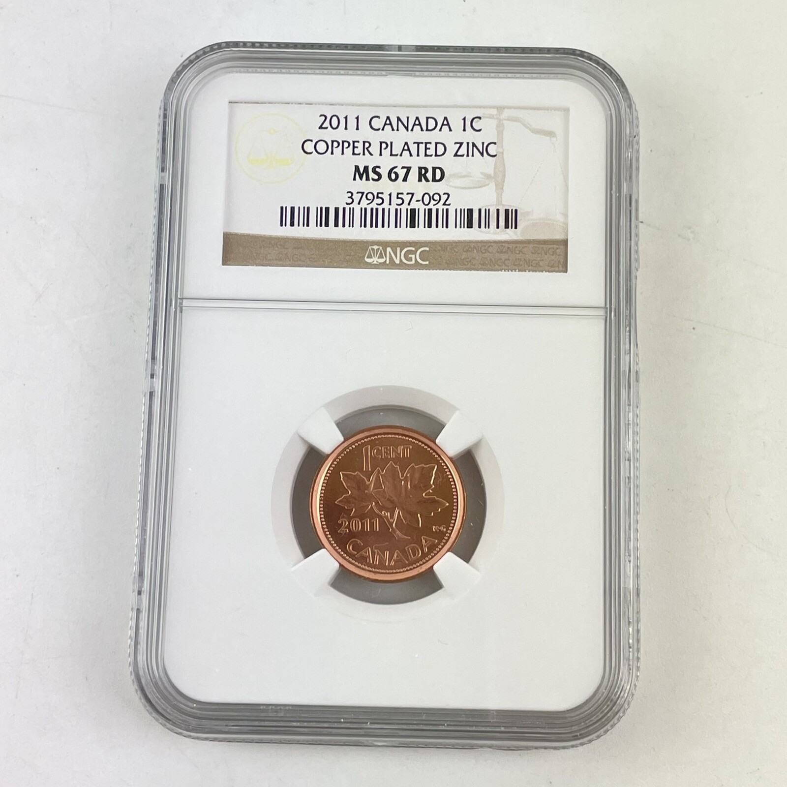 2011 Elizabeth II Canada 1C Cent Coin MS 67 MS67 RD Red NGC Graded