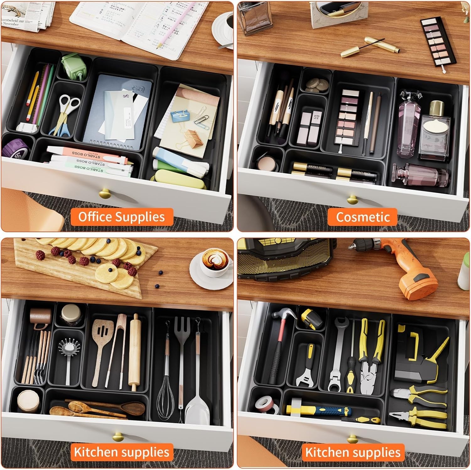 20 Pack Tool Box Organizer Trays - 5 Sizes for Ultimate Tool Storage Efficiency