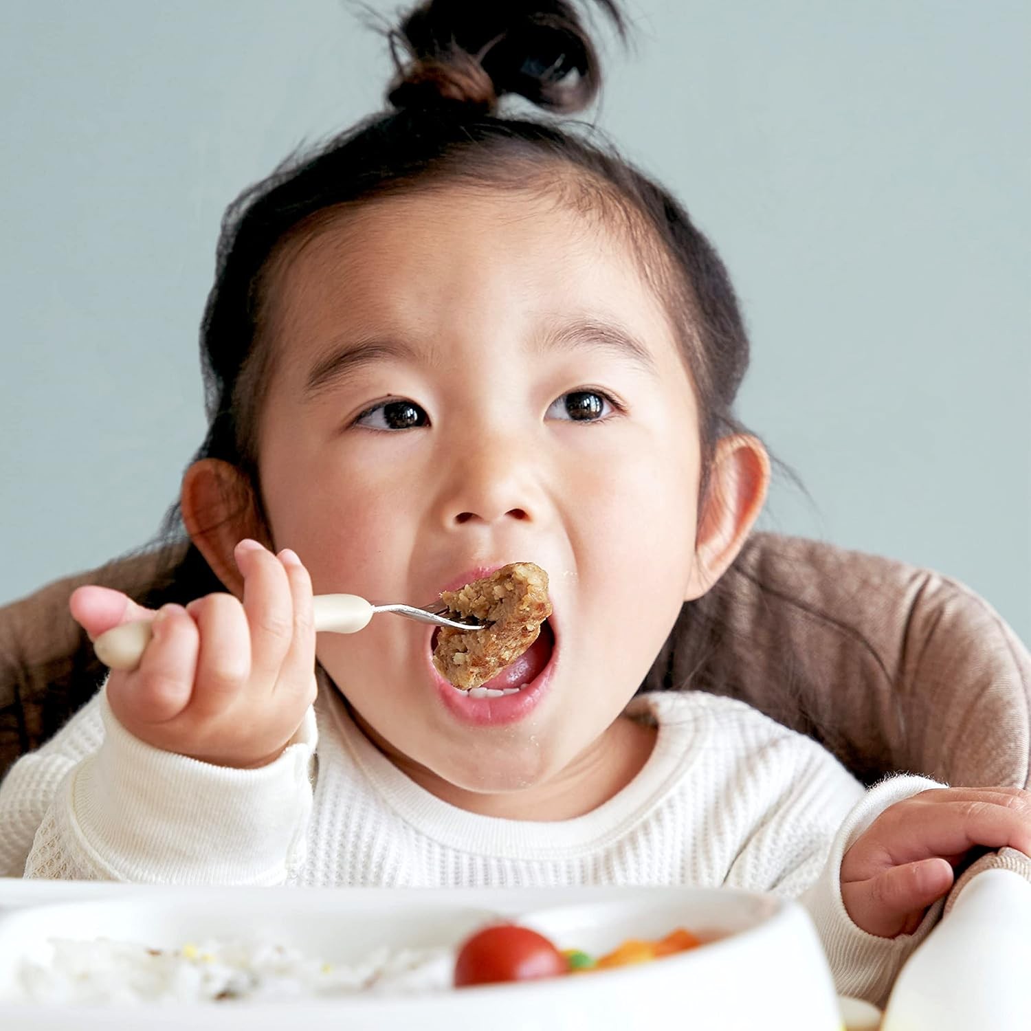 Edison Mama Noodle Falling Prevention Fork and Spoon Mango and Peach
