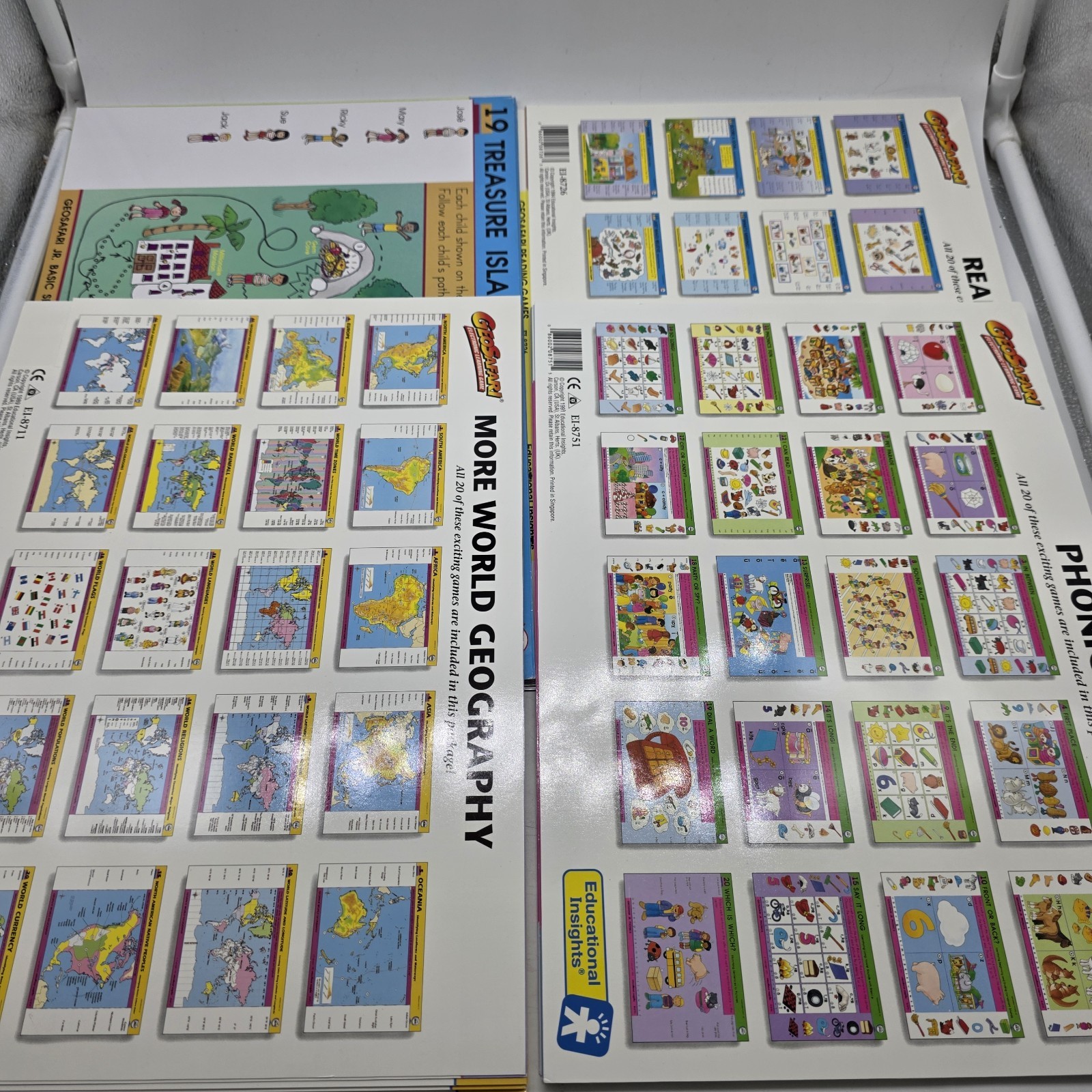 GeoSafari Card Sets 4 Jr Basic, Reading Games, Phonics, More World Geography