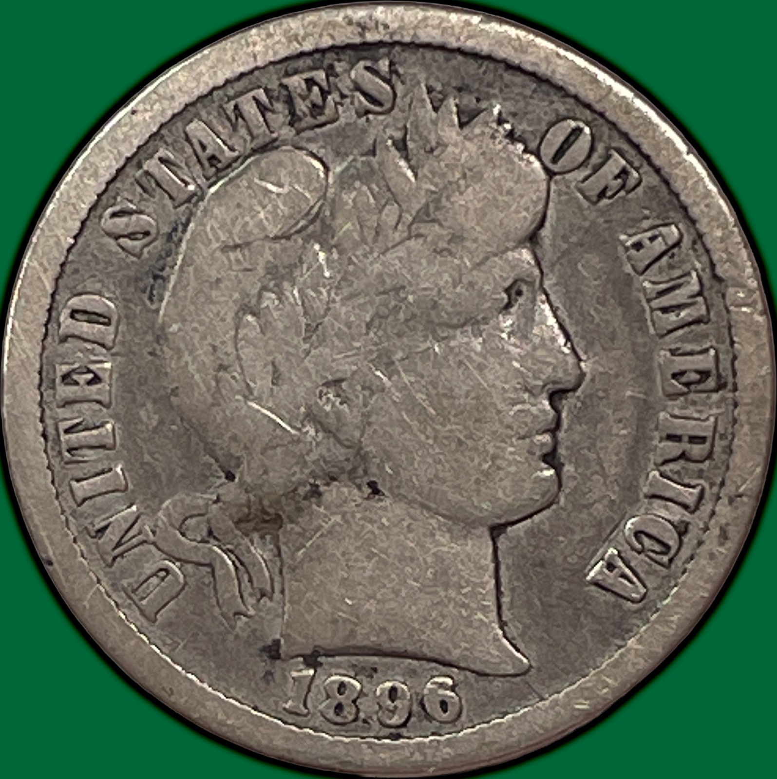 1896-O Barber Dime Silver Choice Very Good VG+/F Coin #33255