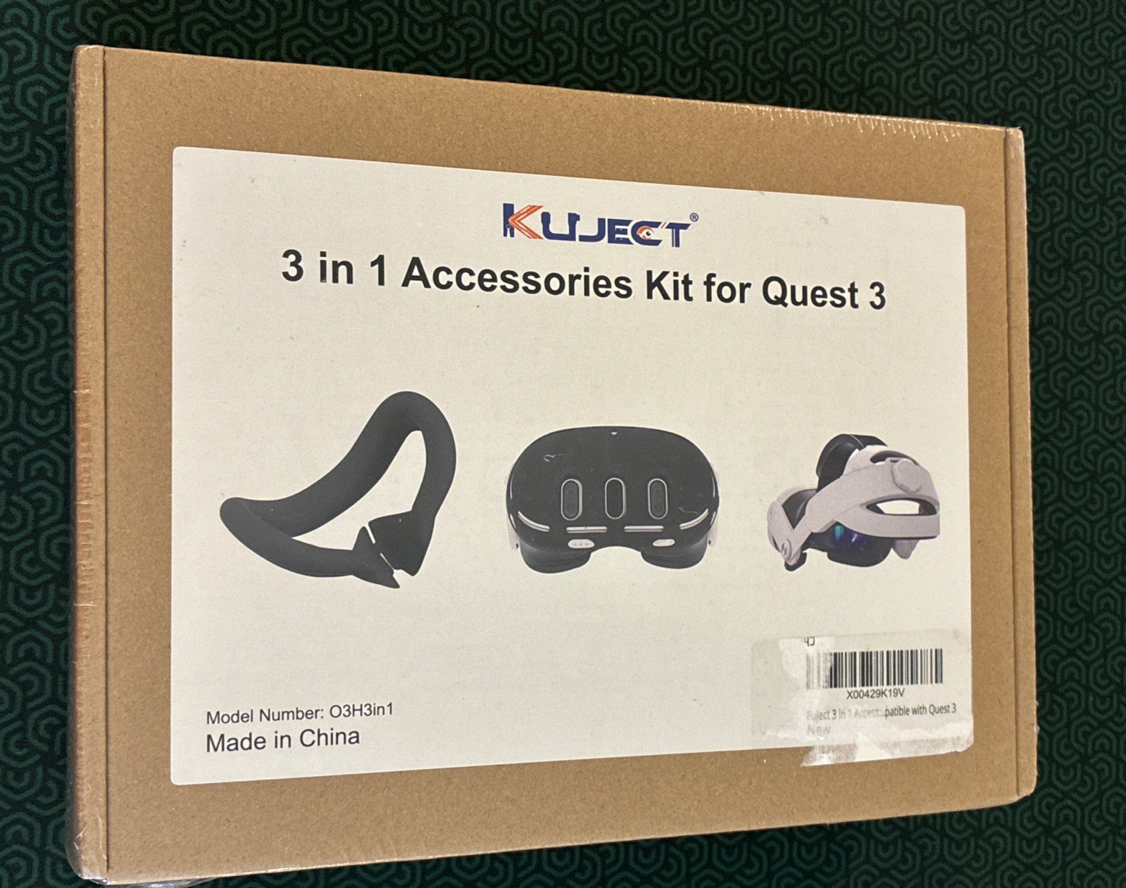 Kuject 3-in-1 Accessories Kit for Meta Quest 3 O3H3in1 New Sealed VR Bundle