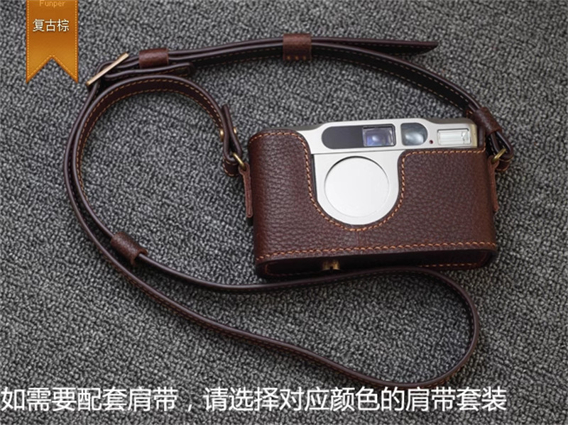 Handmade Camera Half Case Genuine Leather Protective Cover for Contax T2