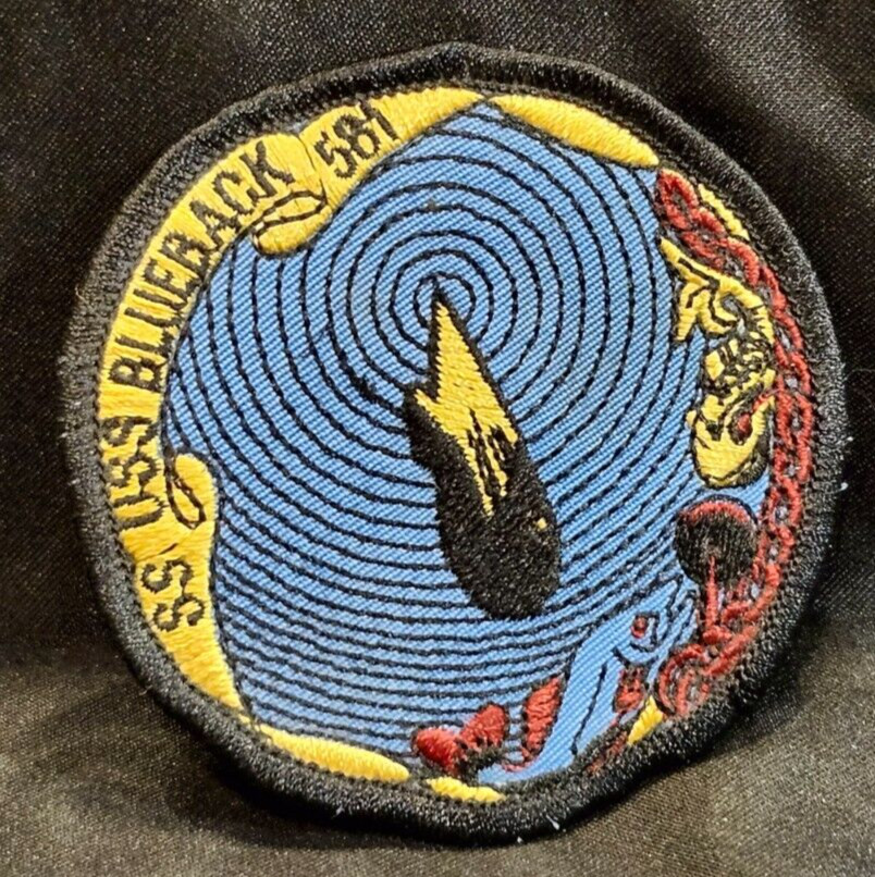 US Navy USS Blueback SS 581 Submarine Military 3" Round Patch