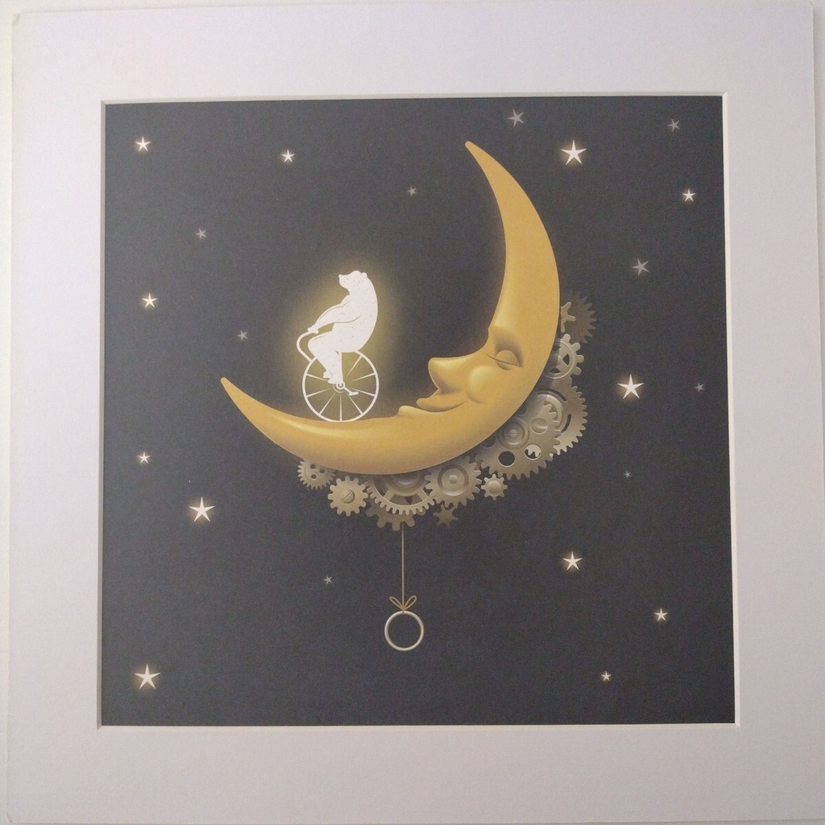 ARtscapes "Bear On The Moon" - Art Enhanced w/ Augmented Reality -New Moving Art