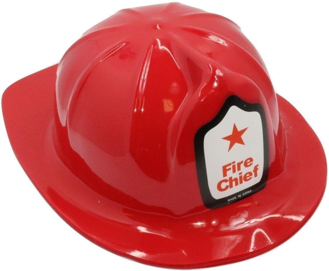 24 Pcs Child Size Fireman Firefighter Fire Chief Hats strong Plastic