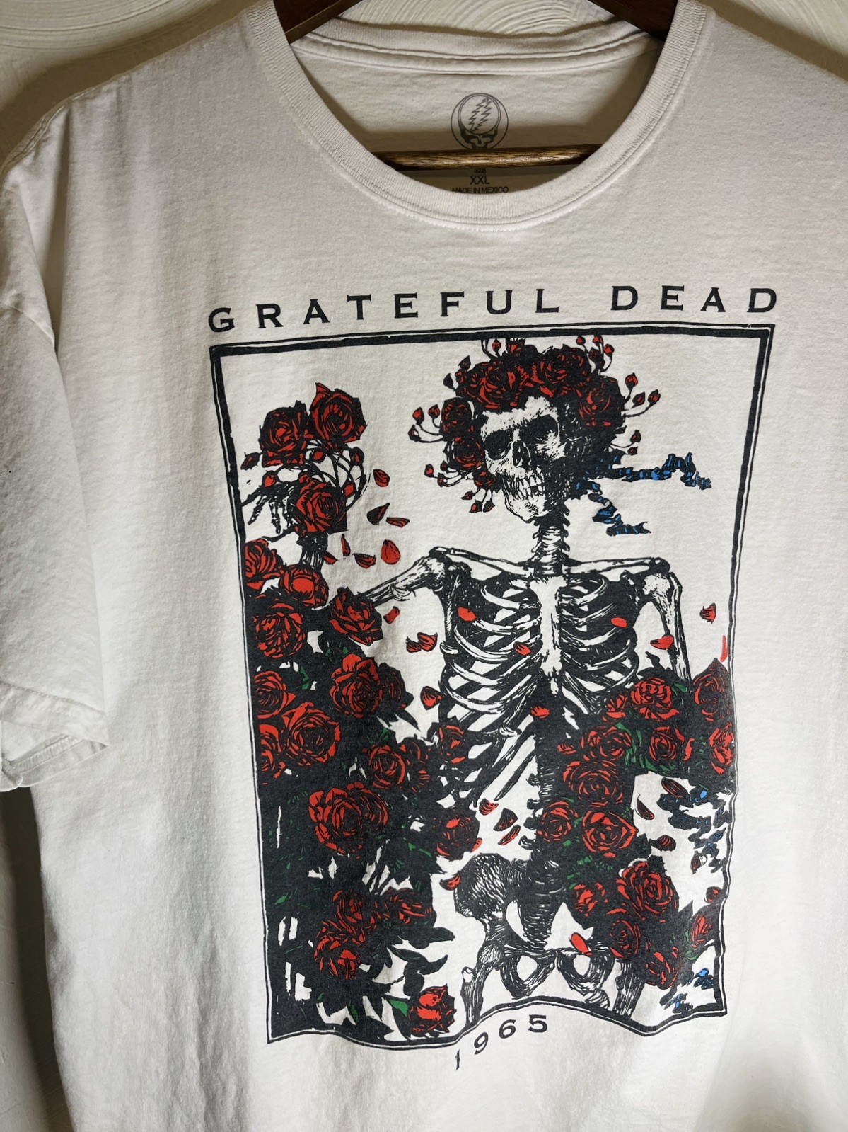 Grateful Dead Skeleton Roses T Shirt Mens XXL Band Tee Vintage Surf SkaterStyle