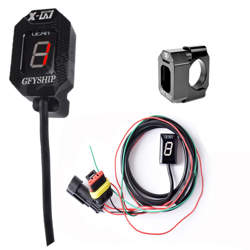 Red Motorcycle 1-6 Level Gear Indicator For Ducati Monster S4 2002