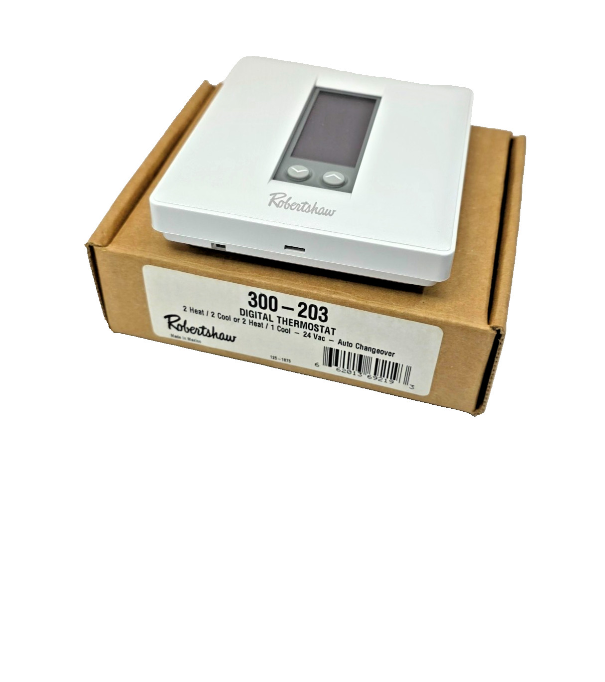 Robertshaw 300-203 Digital Thermostat 24Vac Auto Changeover
