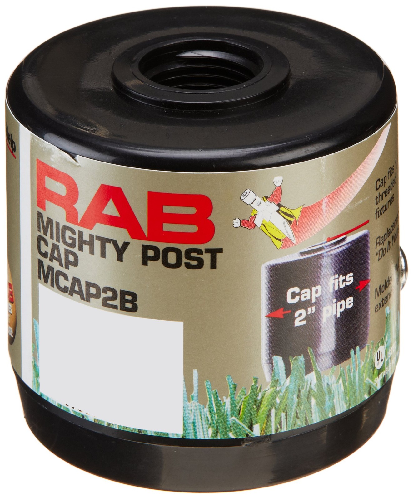 RAB MCAP2B Landscape Lighting Post Cap, Black