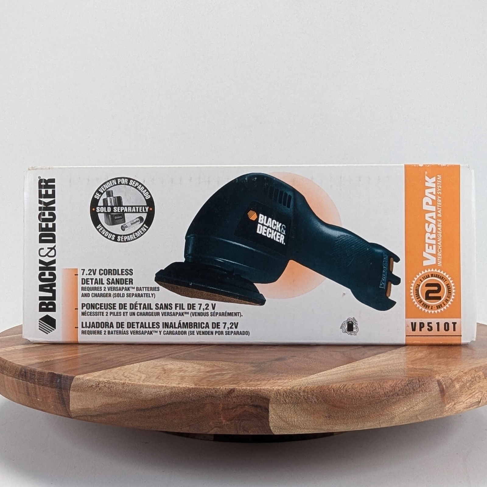 BLACK & DECKER VERSAPAK VP510T CORDLESS  DETAIL SANDER 7.2V Sealed Vintage New!