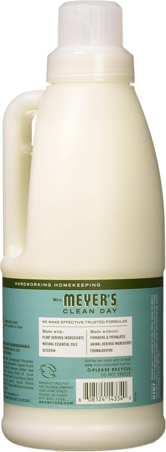 Mrs. Meyer's Clean Day Fabric Softener, 32 0z